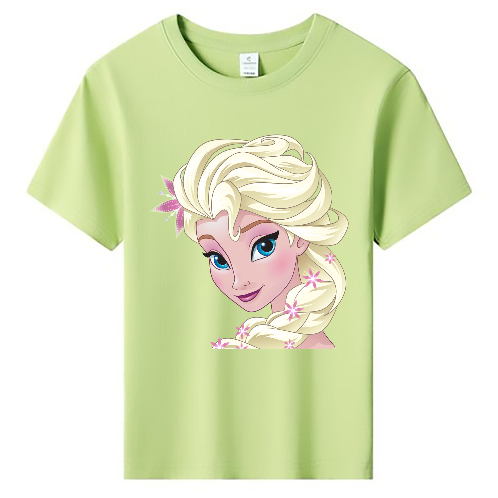 （画像用） アナと雪の女王 アンナ エルサ Frozen Anna Elsa 綿100％キッズTシャツ（フロントプリント）